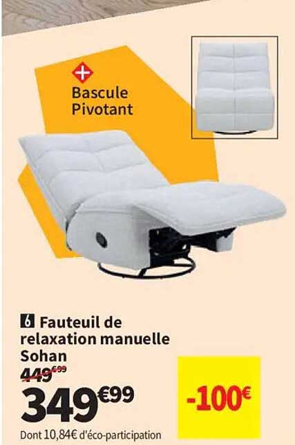 Fauteuil de relaxation manuelle Sohan