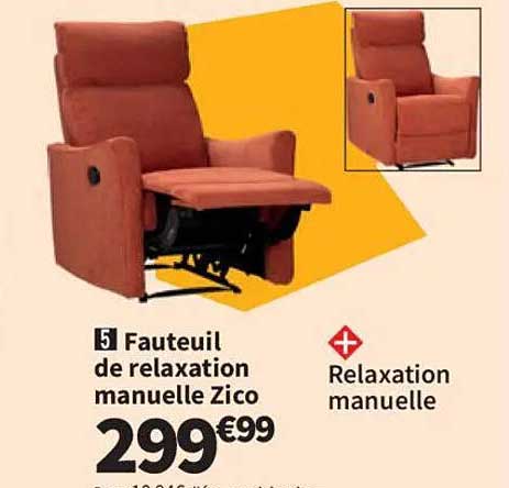 Fauteuil de relaxation manuelle Zico