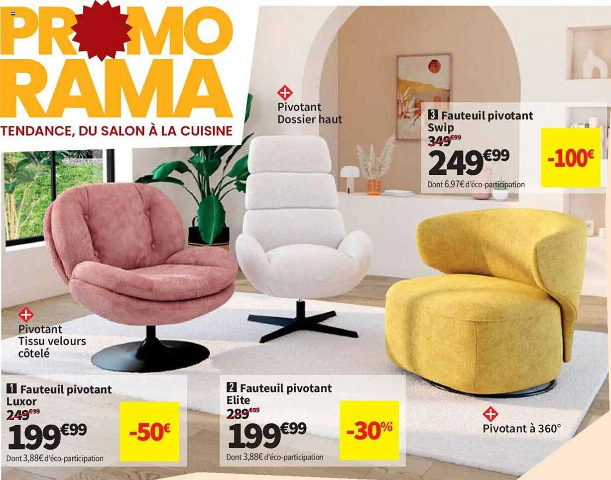 Fauteuil pivotant Luxor