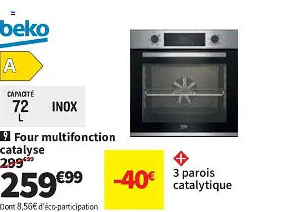 Four multifonction catalyse