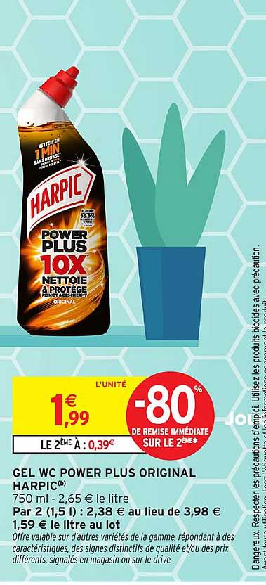 GEL WC POWER PLUS ORIGINAL HARPIC