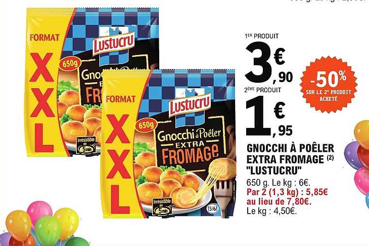 GNOCCHI À POÊLER EXTRA FROMAGE "LUSTUCRU"
