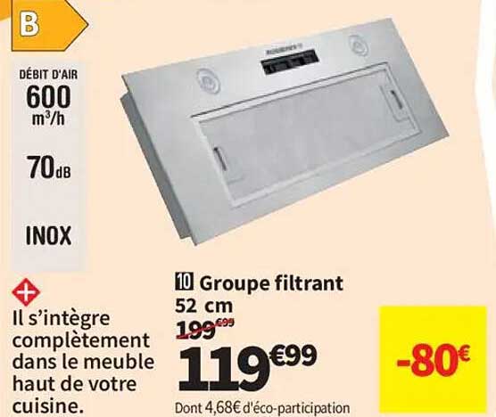 Groupe filtrant 52 cm