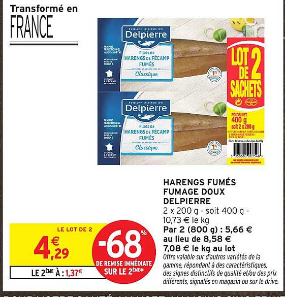 HARENGS FUMÉS FUMAGE DOUX DELPIERRE