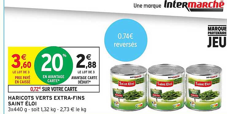 Haricots verts extra-fins Saint Eloi