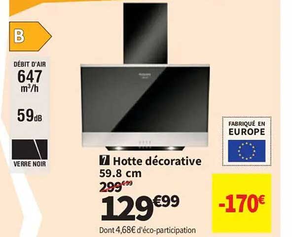 Hotte décorative 59.8 cm