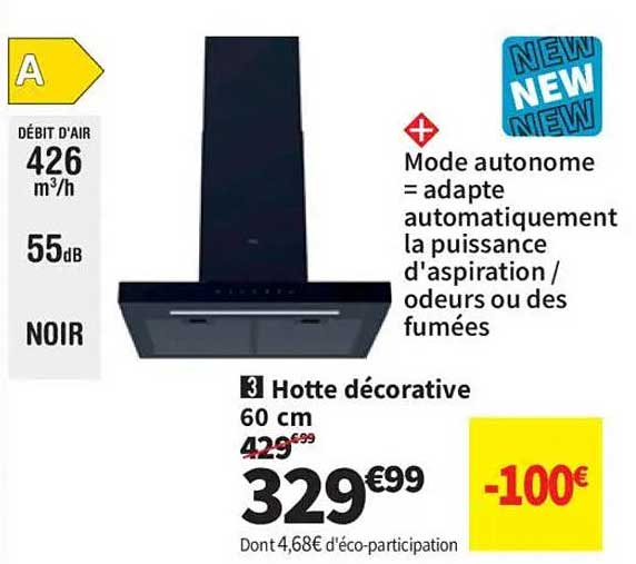 Hotte décorative 60 cm