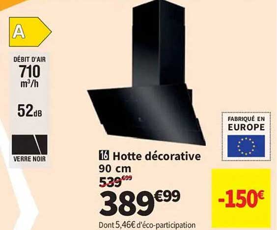Hotte décorative 90 cm