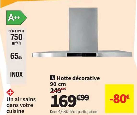 Hotte décorative 90 cm