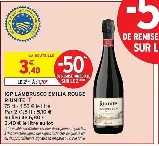 IGP LAMBRUSCO EMILIA ROUGE RIUNITE