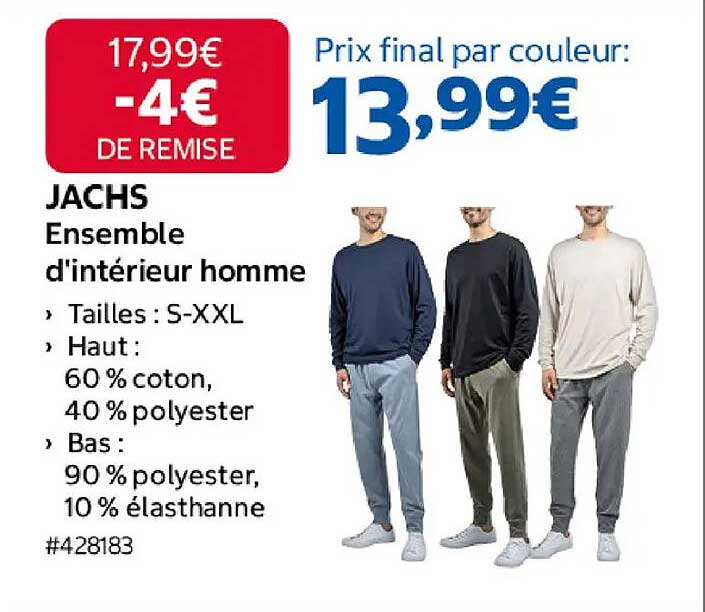 JACHS Ensemble d'intérieur homme