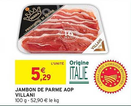 JAMBON DE PARME AOP VILLANI
