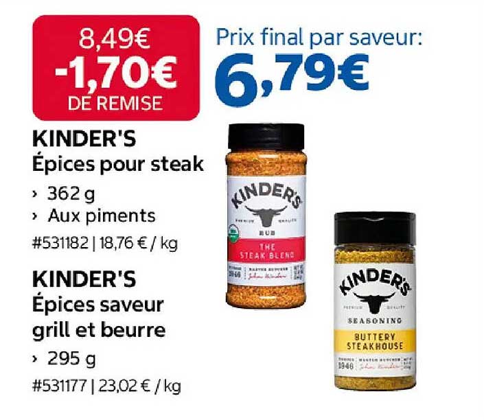 KINDER'S Épices pour steak