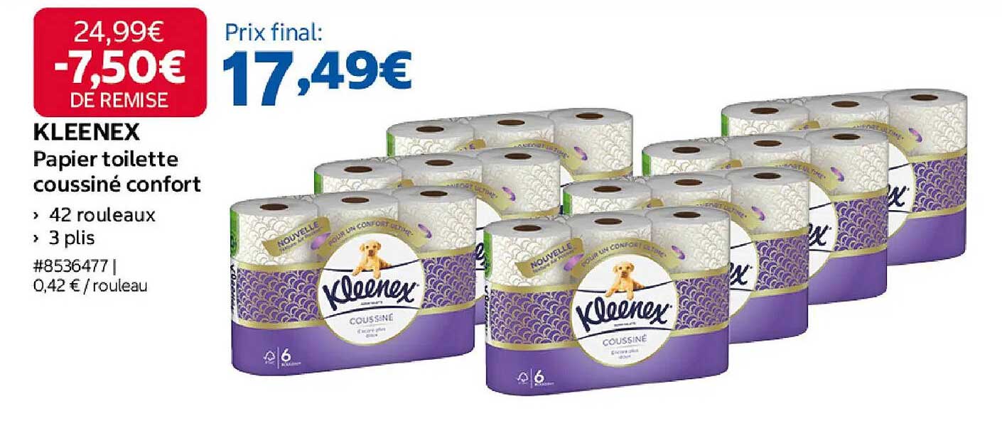 KLEENEX Papier toilette coussiné confort