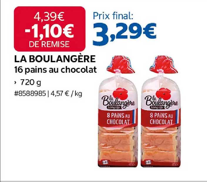 LA BOULANGÈRE 16 pains au chocolat