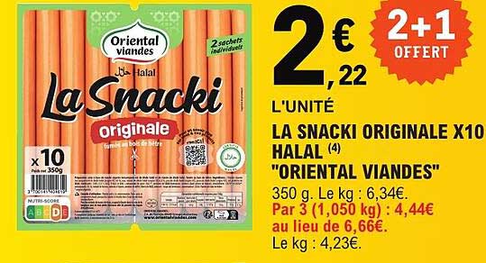 LA SNACKI ORIGINALE X10 HALAL “ORIENTAL VIANDES”