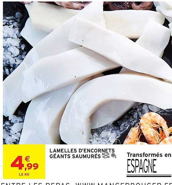 LAMELLES D'ENCORNETS GÉANTS SAUMURÉS