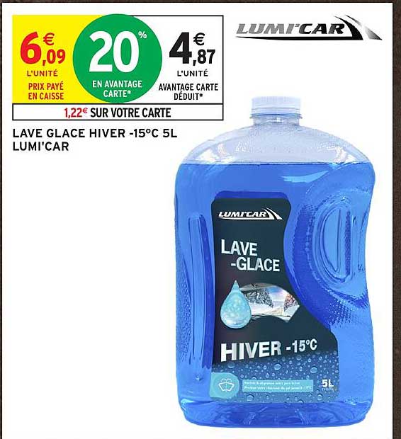 LAVE GLACE HIVER -15°C 5L LUMI'CAR