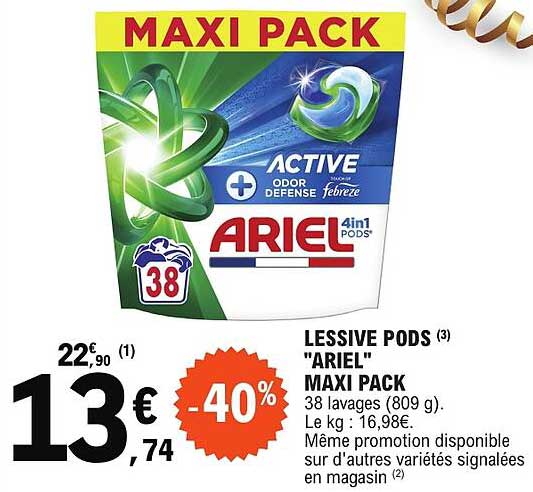 LESSIVE PODS "ARIEL" MAXI PACK