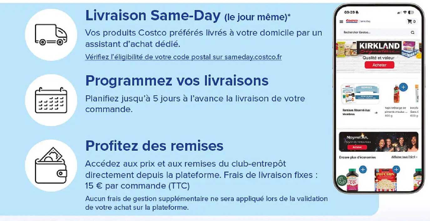 Livraison Same-Day (le jour même)*