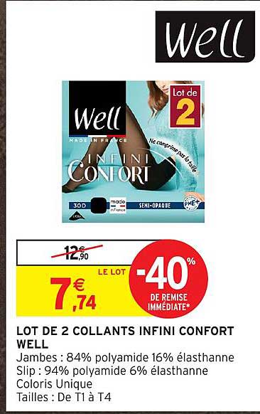 LOT DE 2 COLLANTS INFINI CONFORT WELL