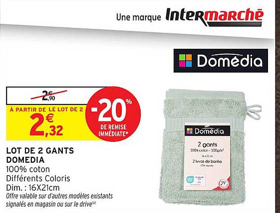 LOT DE 2 GANTS DOMEDIA