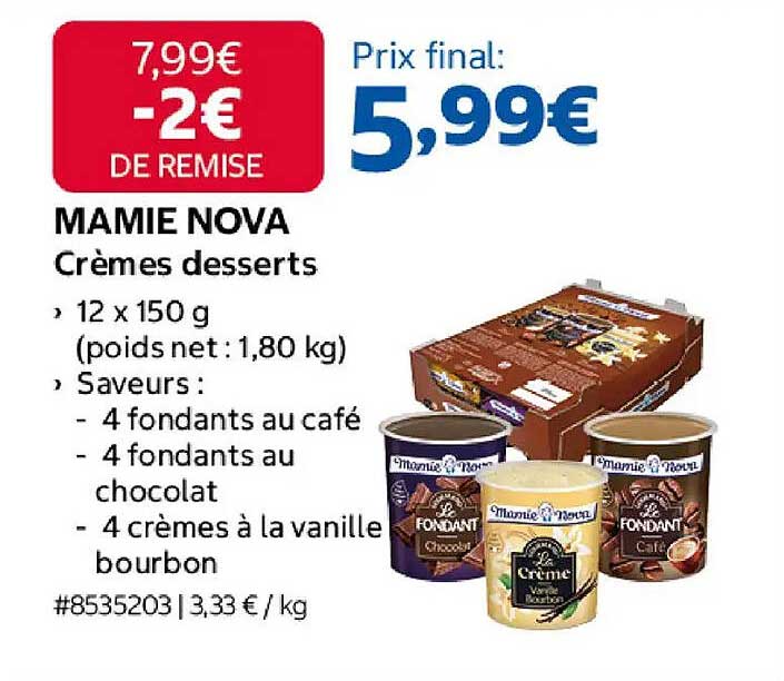 MAMIE NOVA Crèmes desserts