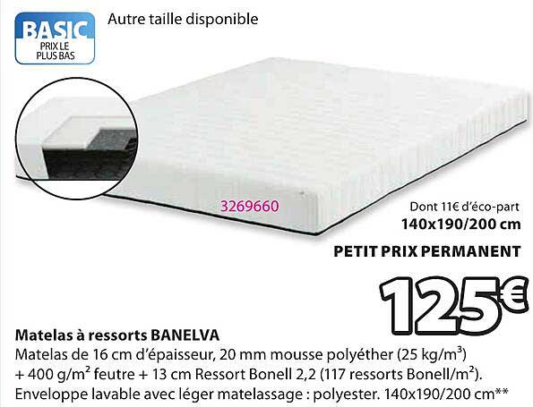 Matelas à ressorts BANELVA
