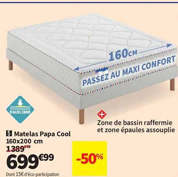 Matelas Papa Cool 160x200 cm