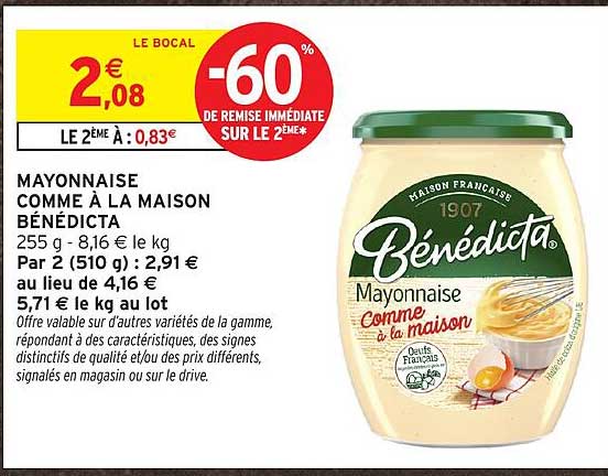 MAYONNAISE COMME À LA MAISON BÉNÉDICTA
