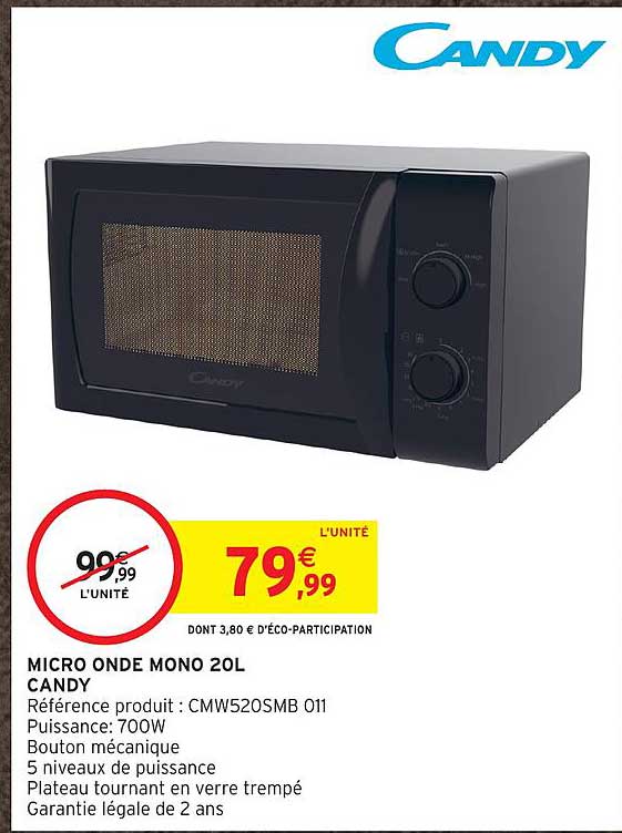 MICRO ONDE MONO 20L CANDY