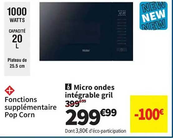 Micro ondes intégrable gril
