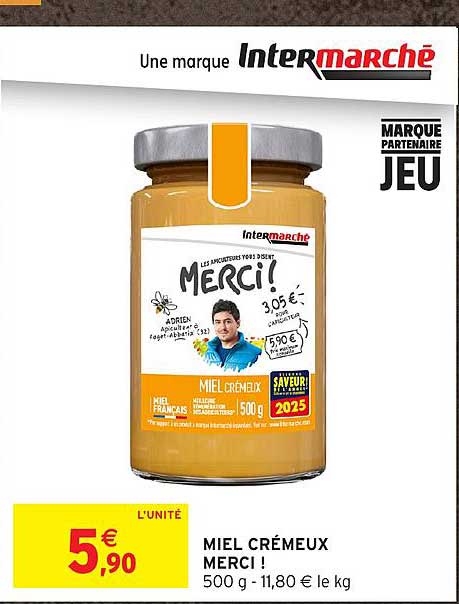 MIEL CRÉMEUX MERCI !