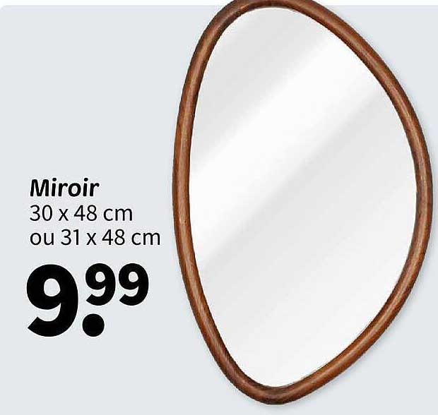 Miroir 30 x 48 cm ou 31 x 48 cm