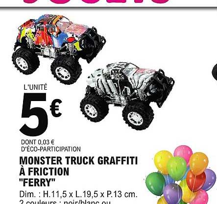 MONSTER TRUCK GRAFFITI À FRICTION "FERRY"