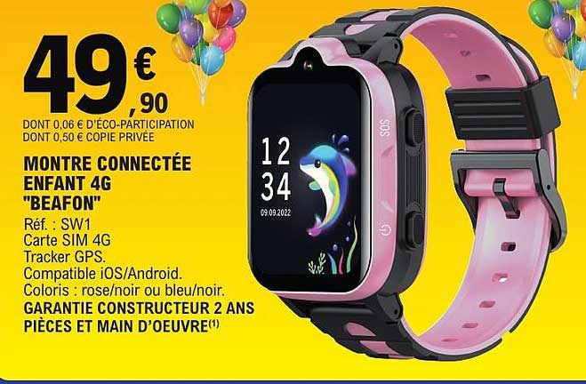 MONTRE CONNECTÉE ENFANT 4G "BEAFON"