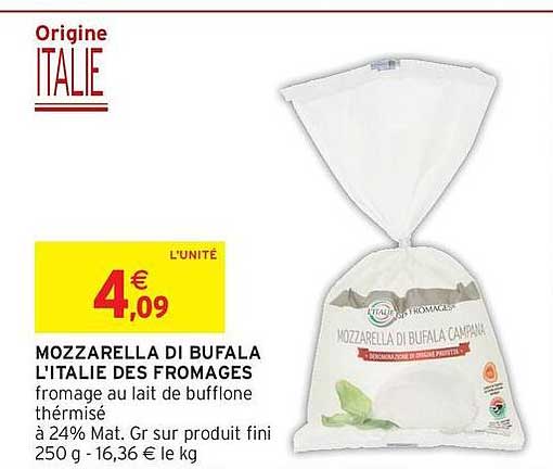 MOZZARELLA DI BUFALA L'ITALIE DES FROMAGES