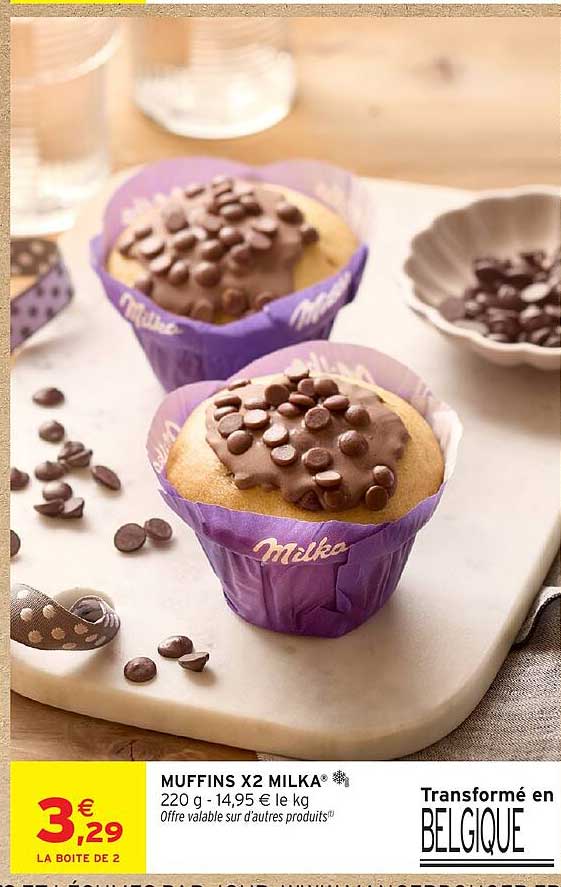 MUFFINS X2 MILKA*