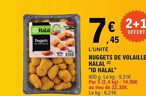 NUGGETS DE VOLAILLE HALAL "ID HALAL"
