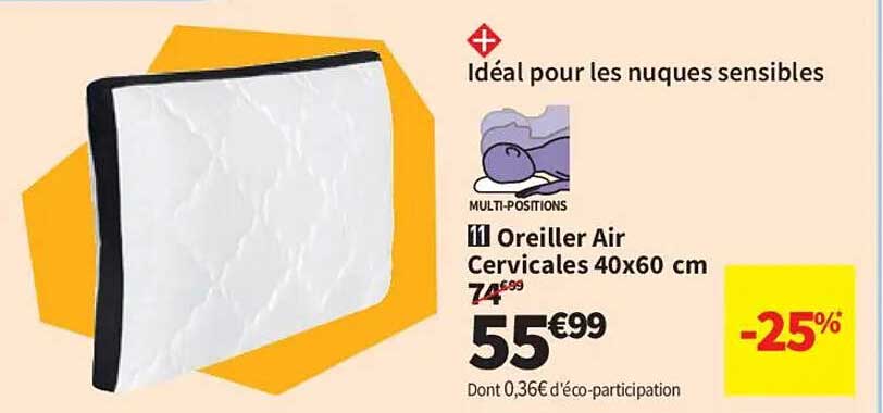 Oreiller Air Cervicales 40x60 cm