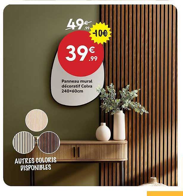 Panneau mural décoratif Colva 240×60cm