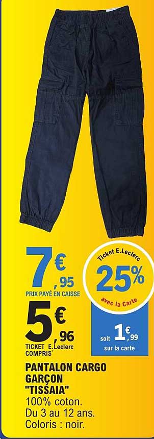 PANTALON CARGO GARÇON "TISSAIA"