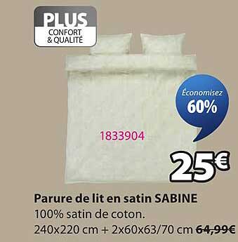 Parure de lit en satin SABINE