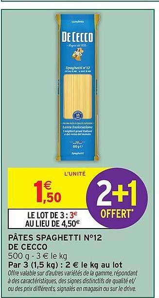PÂTES SPAGHETTI N°12 DE CECCO