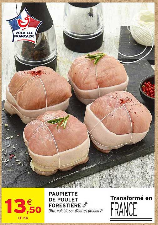 PAUPIETTE DE POULET FORESTIÈRE