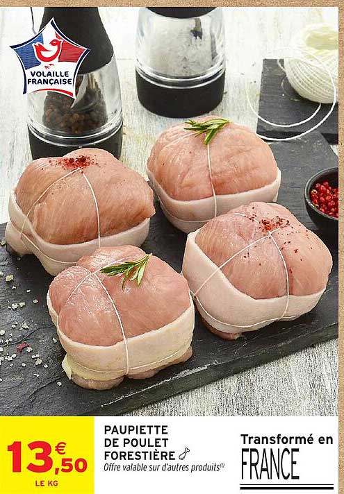PAUPIETTE DE POULET FORESTIERE