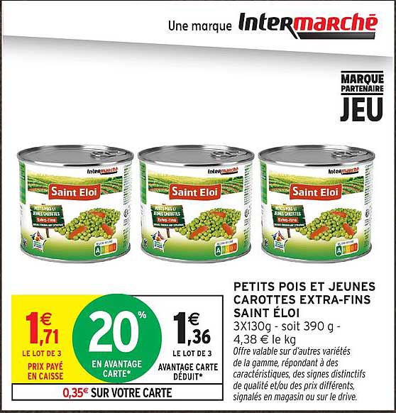 PETITS POIS ET JEUNES CAROTTES EXTRA-FINS SAINT ÉLOI