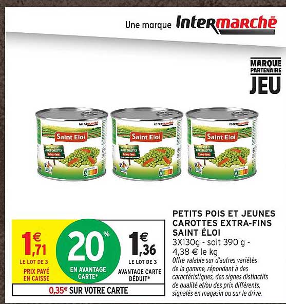 PETITS POIS ET JEUNES CAROTTES EXTRA-FINS SAINT ELOI