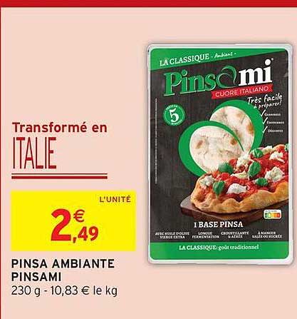 Pinsa ambiante Pinsami