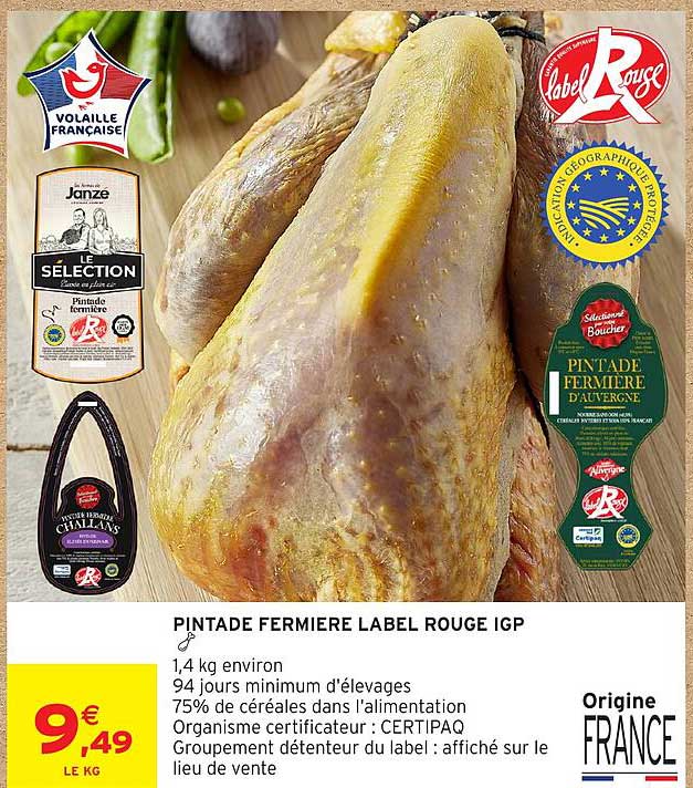 PINTADE FERMIERE LABEL ROUGE IGP